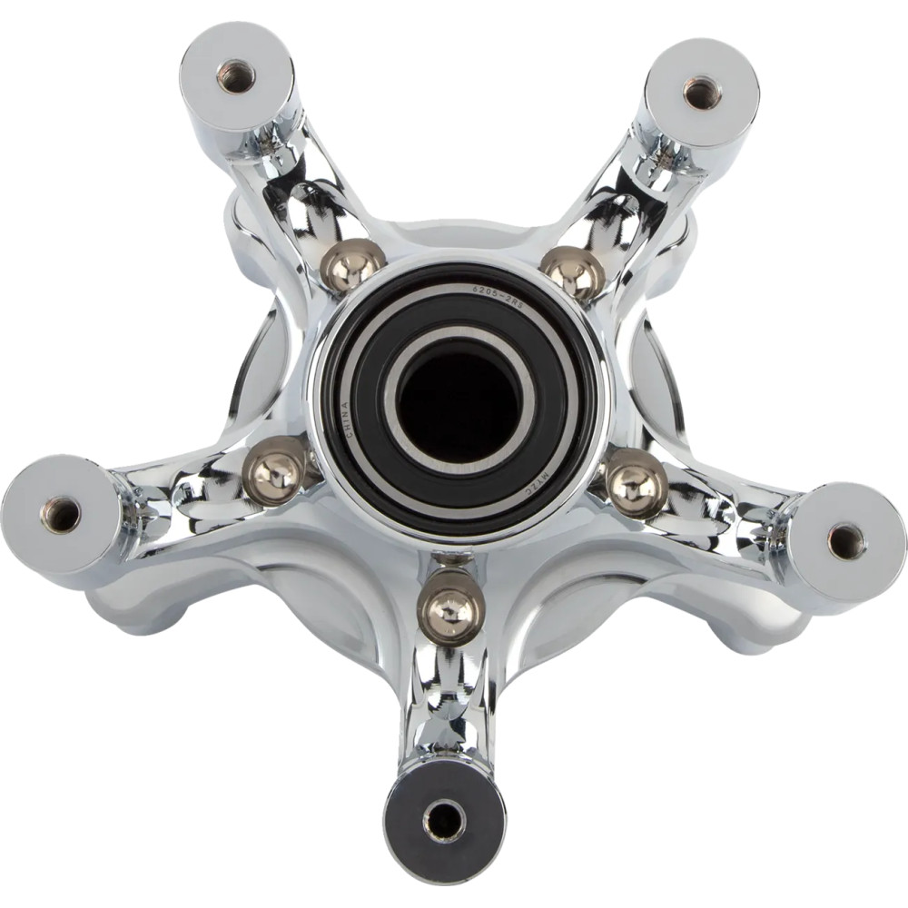Spider Wheel Hub — Fits '08+ FLT front, dual disc, Chrome