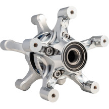 Spider Wheel Hub — Fits '08+ FLT front, dual disc, Chrome