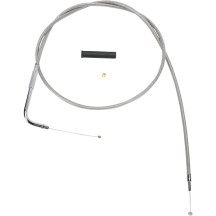 Stainless Braided Throttle Cable — 127 cm (50") housing, 90° elbow