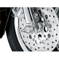 Front Axle Nut Cover — Chrome