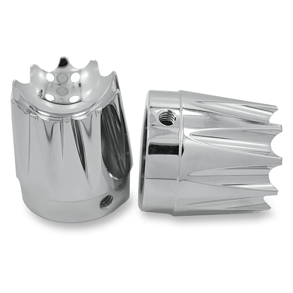 Front Axle Nut Cover — 25.4 mm (1") inside diameter, front mount, Chrome