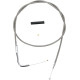Cable de acelerador trenzado de acero inoxidable — 137 cm (54"), codo 90°, plateado