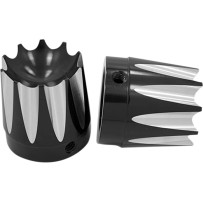 Front Axle Nut Cover — 22.2 mm (7/8"), 25.4 mm (1"), Black Anodized