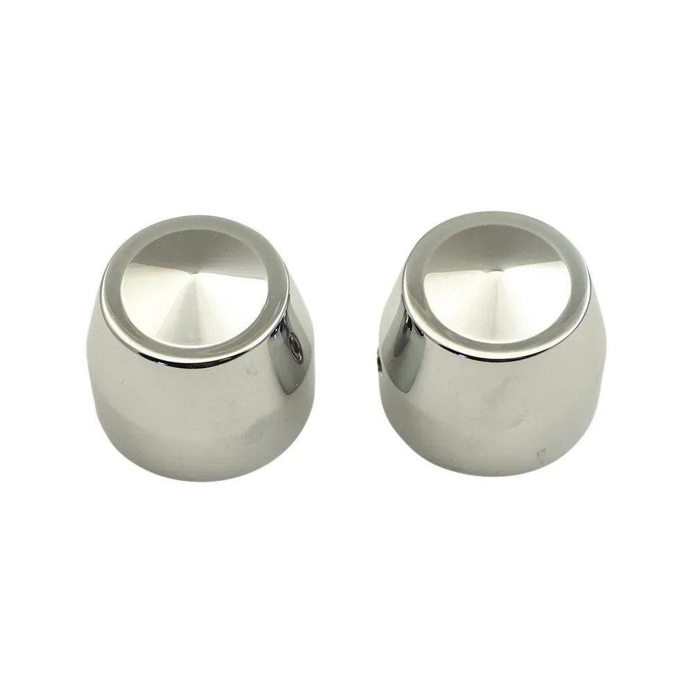 Tapón de eje delantero Elite — 25,4 mm (1"), cromado, plateado