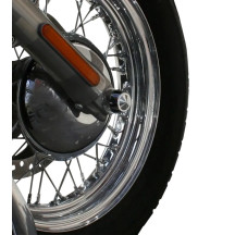 Tapón de eje delantero Elite — 25,4 mm (1"), cromado, plateado