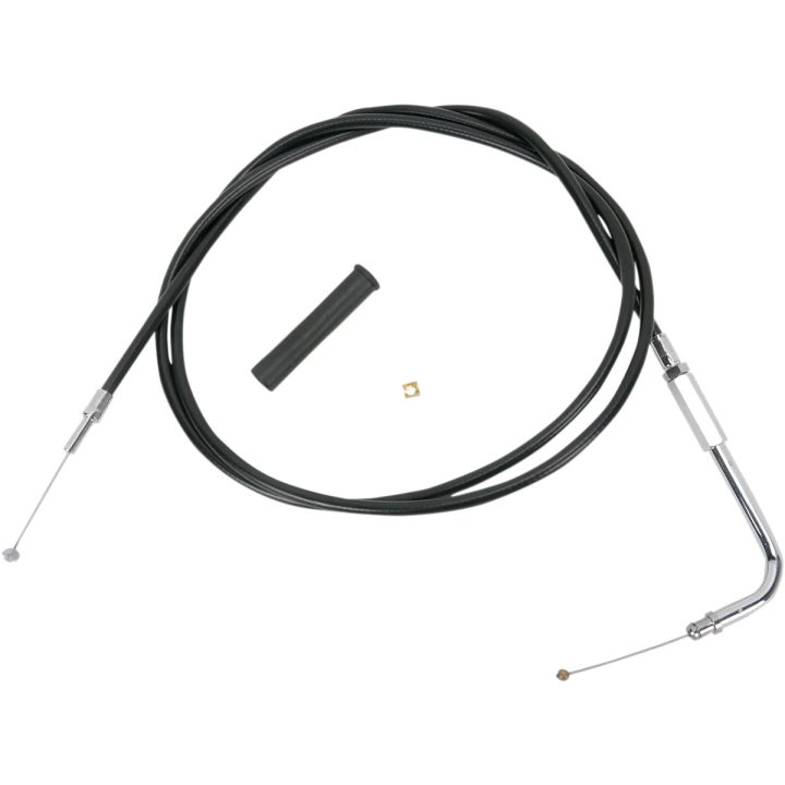 Cable de vinilo negro — funda 58", recorrido 5", codo 90°, acelerador