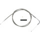 Cable de acelerador trenzado de acero inoxidable — carcasa 58", recorrido 5", codo 90°, plateado