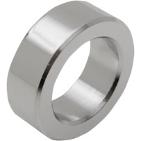 Wheel Spacer — 25.4 mm axle, 38.1 mm outside diameter, 13.1 mm length, front right, Chrome