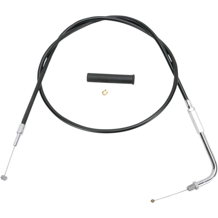 Cable de vinilo negro — carcasa 36", recorrido 95 mm, rosca para manillar