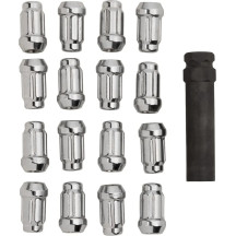 Tuercas ranuradas — M10 x 1,25, pack de 16, cromado