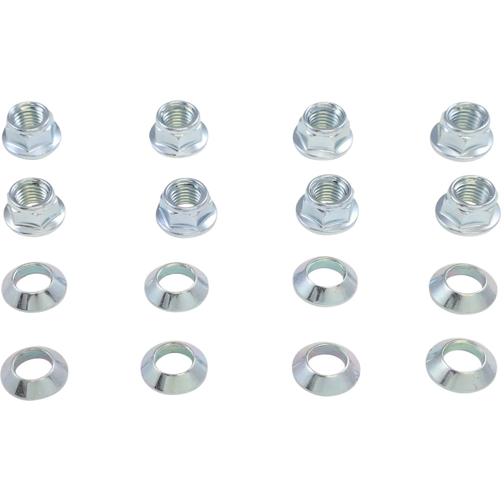 Universal Locking Lug Nuts — 8-pack, tapered base, chrome