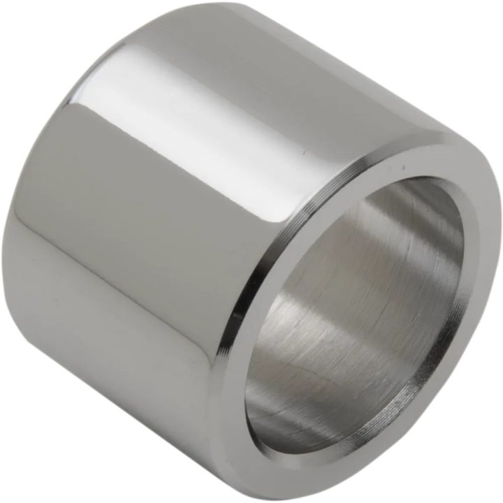 Separador de rueda — 25.4 mm diámetro de eje, 25.7 mm longitud, 33.02 mm diámetro exterior, Cromo, Delantero izquierdo/derecho