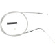 Cable de ralentí trenzado de acero inoxidable — 115.5 cm carcasa, 12.1 cm recorrido, Plata