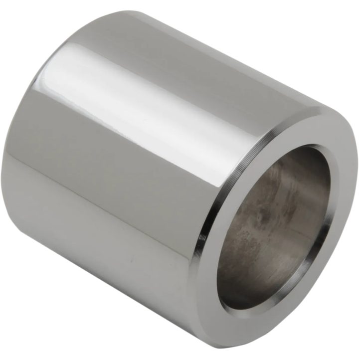 Separador de rueda — Diámetro exterior 38,1 mm (1-1/2\"), Eje 25,4 mm (1\"), Longitud 37,5 mm (1,475\"), Trasero derecho, Cromado