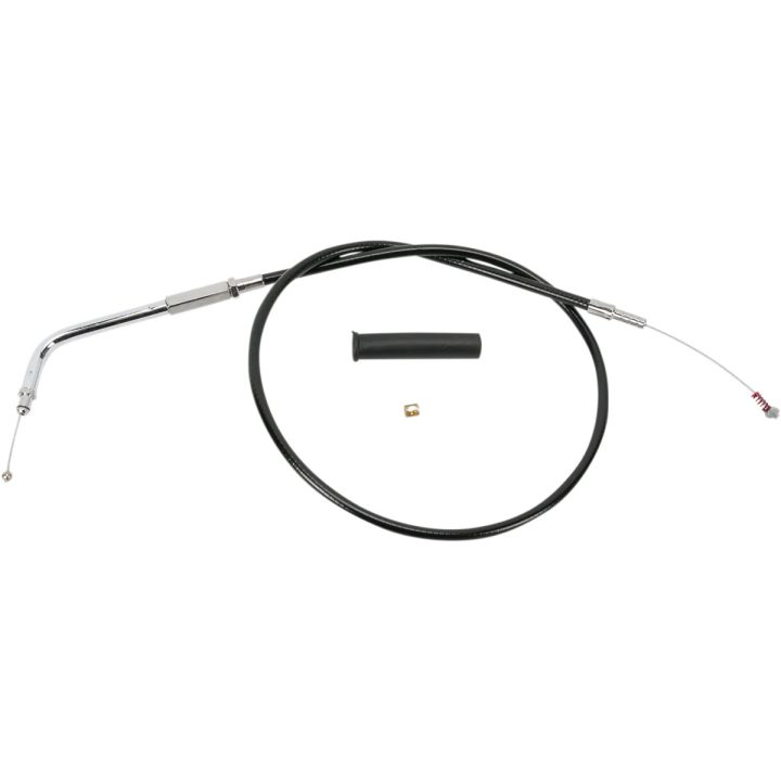 Cable de vinilo negro — 76 cm (30"), 13,3 cm (5-1/4"), codo 45°, rosca de manillar