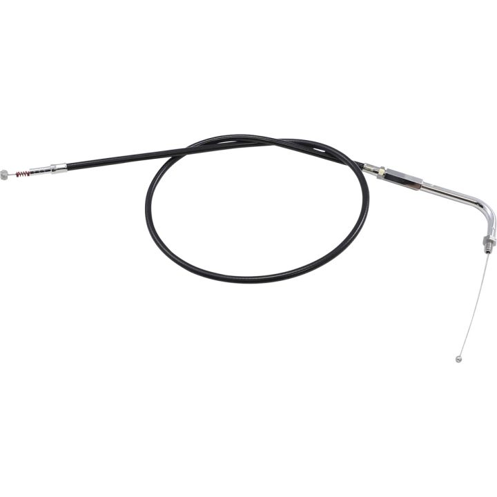 Cable de vinilo negro — 76 cm (30") de funda, codo 90°, con rosca para manillar