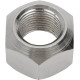 Tuerca de eje cromada — rosca 5/8-18, diámetro interior 14,6 mm, diámetro exterior 24 mm, ancho 0,63 in, acero, delantero
