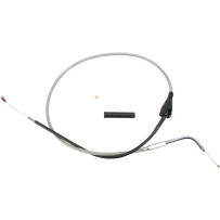 Stainless Braided Idle Cable — 97 cm (38-3/16") housing, 12.4 cm (4-7/8") travel, 70° elbow