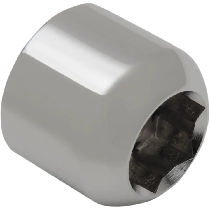 Tuerca de eje cromada — rosca M24 x 1,5, Ø int. 22,5 mm, Ø ext. 34 mm, ancho 1,15"