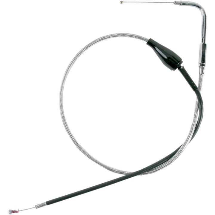 Cable de ralentí trenzado de acero inoxidable — carcasa 105.5 cm, codo 70°