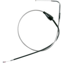Stainless Braided Idle Cable — 105.5 cm housing, 11.9 cm travel