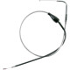 Cable trenzado de ralentí de acero inoxidable — 98,5 cm carcasa, 12,4 cm recorrido, codo 90°, plateado