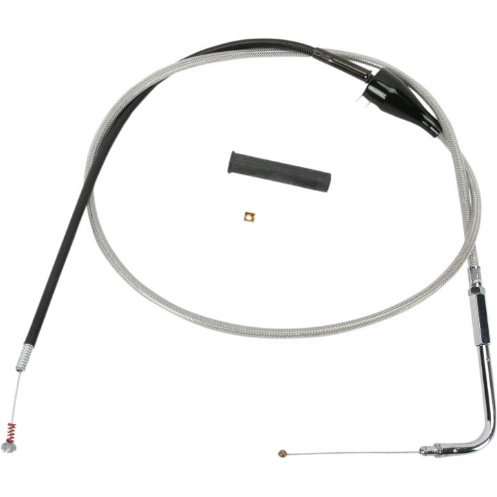 Cable de ralentí trenzado de acero inoxidable — 117 cm (46"), 90°, plateado
