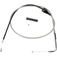 Stainless Braided Idle Cable — 117 cm (46"), 90°, Silver