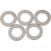 Chrome Axle Washer — 25.1 mm ID, 41.2 mm OD, 0.12 in W, rear, 5-pack, chrome