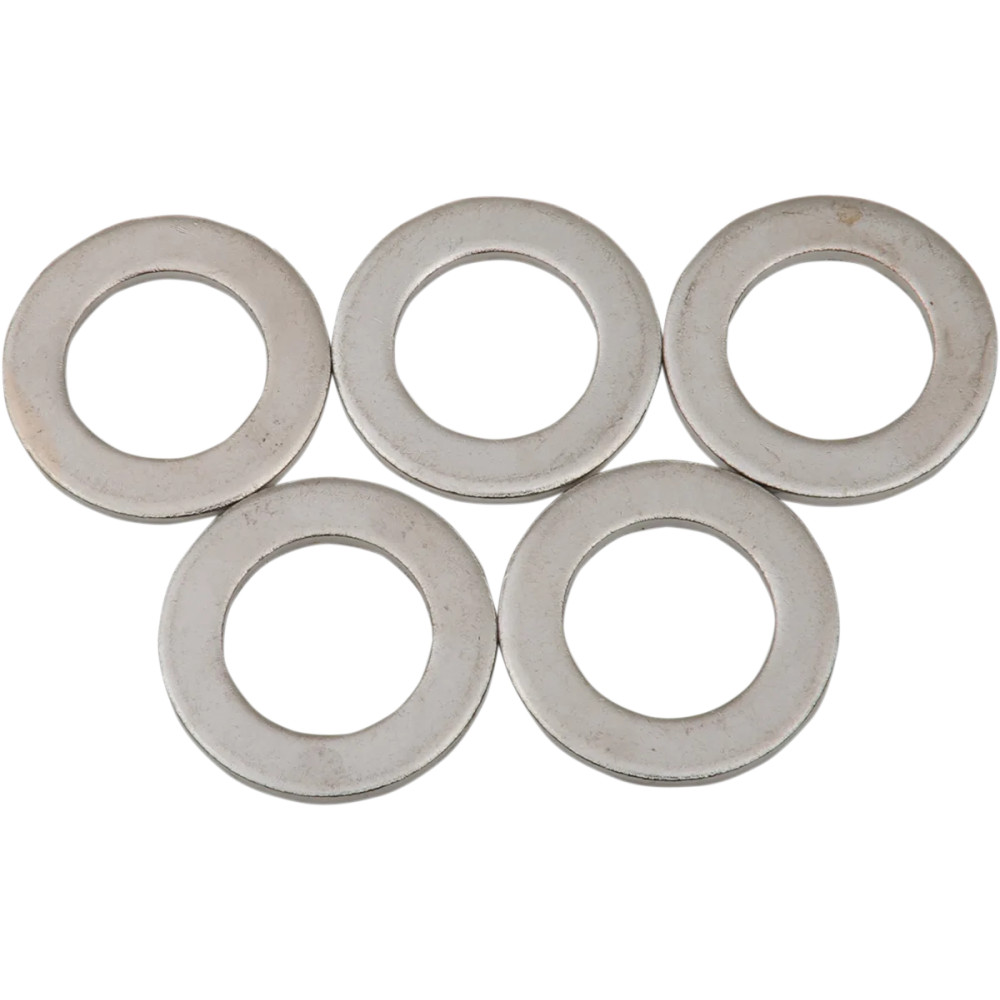 Chrome Axle Washer — 25.1 mm ID, 41.2 mm OD, 0.12 in W, rear, 5-pack, chrome