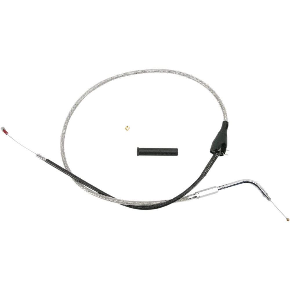 Stainless Braided Idle Cable — 76 cm (30"), 45° elbow