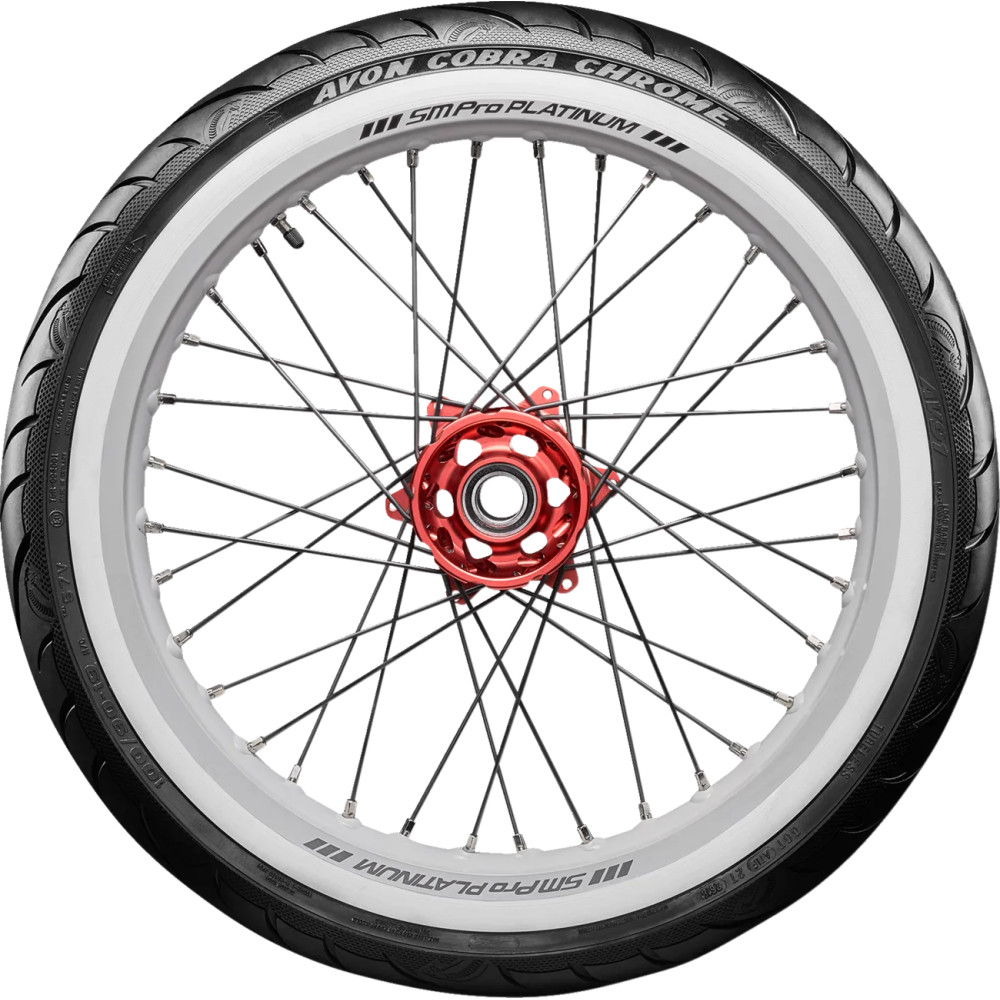 Cobra Chrome AV91 Tire — 100/90-19, Whitewall