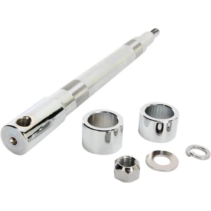 Kit de eje delantero — eje 25.4 mm (1"), 33 cm de largo, delantero, cromo
