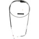 Cable de ralentí trenzado de acero inoxidable — 48" de funda, codo 70°, plateado