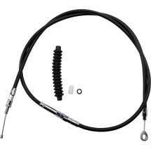High-Efficiency Black Vinyl Clutch Cable — 159 cm (62-11/16"), adjuster 82 cm (32-5/16"), travel 70 mm (2-3/4")