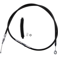 High-Efficiency Black Vinyl Clutch Cable — 159 cm (62-11/16"), adjuster 82 cm (32-5/16"), travel 70 mm (2-3/4")