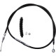 Cable de embrague de vinilo negro de alta eficiencia — 159 cm (62-11/16"), ajustador 82 cm (32-5/16"), recorrido 70 mm (2-3/4")