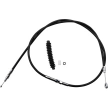 High-Efficiency Black Vinyl Clutch Cable — Housing 169 cm (66-5/8"), Adjuster 90.5 cm (35-5/8"), Travel 67 mm