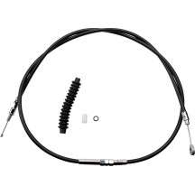 High-Efficiency Black Vinyl Clutch Cable — Housing length 195 cm (76-11/16"), adjuster 83.5 cm (32-15/16")