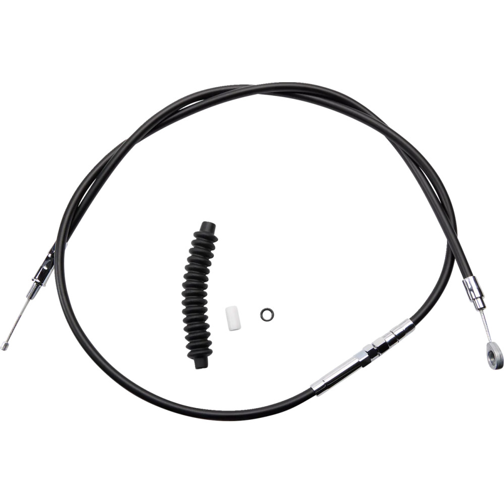 High-Efficiency Black Vinyl Clutch Cable — Housing length 159 cm (62-11/16"), adjuster 64.5 cm (25-7/16"), travel 70 mm