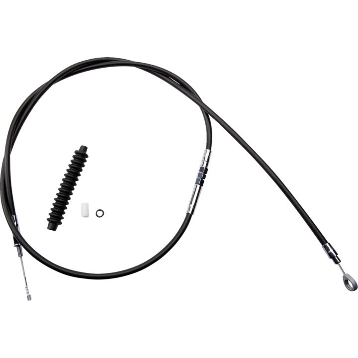 Cable de embrague de vinilo negro de alta eficiencia — carcasa 72-11/16", ajustador 25-7/16", recorrido 70 mm