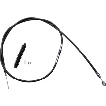High-Efficiency Black Vinyl Clutch Cable — 72-11/16" housing, 25-7/16" adjuster, 70 mm travel
