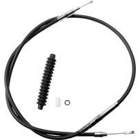 High-Efficiency Black Vinyl Clutch Cable — 145.5 cm (57-1/4"), adjuster 52 cm (20-1/2"), travel 65 mm