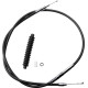 Cable de embrague de vinilo negro de alta eficiencia — 145.5 cm (57-1/4"), ajustador 52 cm (20-1/2"), recorrido 65 mm
