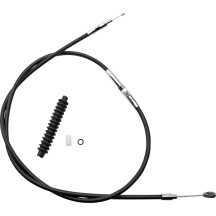 High-Efficiency Black Vinyl Clutch Cable — 163.5 cm housing, adjuster 83.5 cm, 70 mm travel