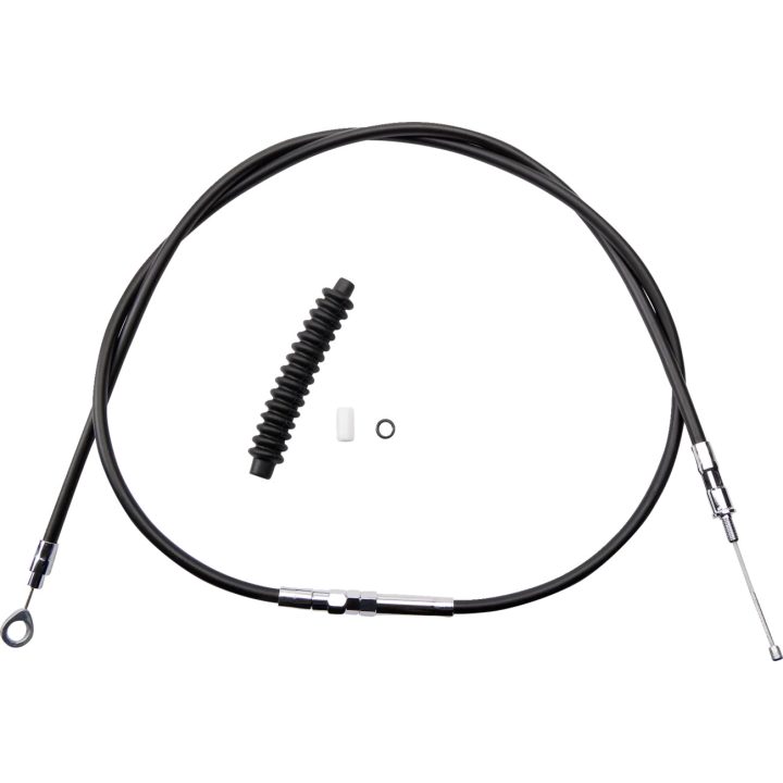 Cable de embrague de vinilo negro de alta eficiencia — alojamiento 179 cm, ajustador 83.5 cm, +15.2 cm