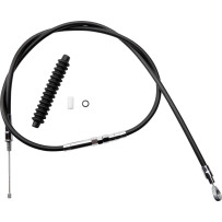 High-Efficiency Black Vinyl Clutch Cable — 139 cm housing, 60 cm adjuster, 70 mm travel