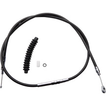 High-Efficiency Black Vinyl Clutch Cable — Housing 57-1/4", Travel 70 mm, Adjuster 25-7/16"
