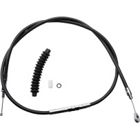 High-Efficiency Black Vinyl Clutch Cable — Housing 57-1/4", Travel 70 mm, Adjuster 25-7/16"
