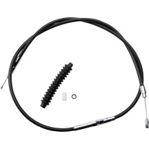 High-Efficiency Black Vinyl Clutch Cable — Adjuster 25-7/16 in (64.5 cm), Housing 59-3/4 in (152 cm), Size 2 in (+51 mm)